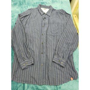 The North Face Mens Blue Long Sleeve Button Up Collared Shirt Size Extra Large